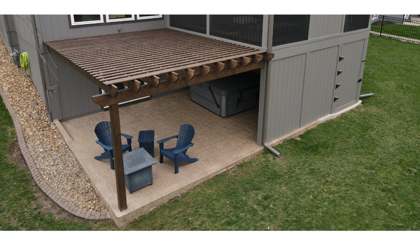 Attached Pressure Treated Pergola - Overland Park, KS